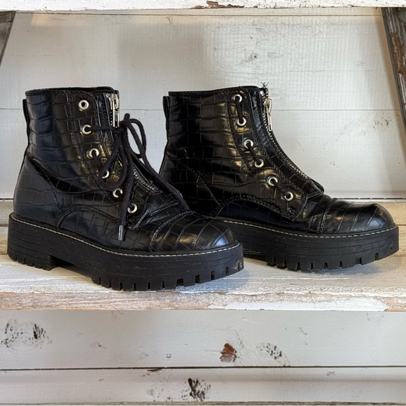 Sugar Black Combat Boots - Picture 4 of 16